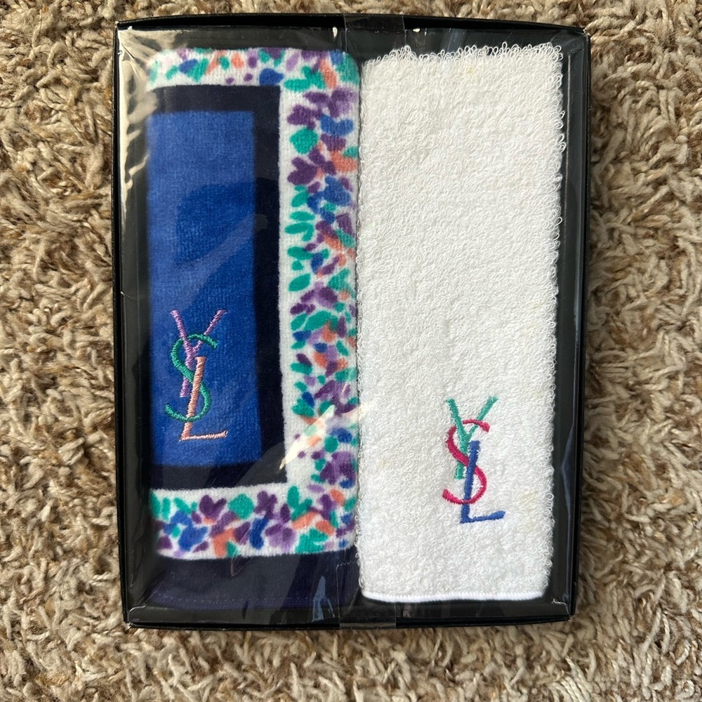 Authentic YSL small face towel